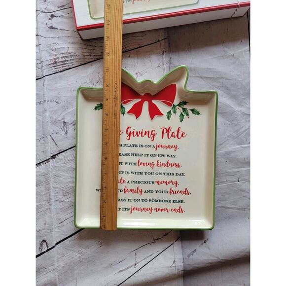 LENOX Hosting the Holidays Christmas Giving Plate New Open Box - Picture 3 of 9